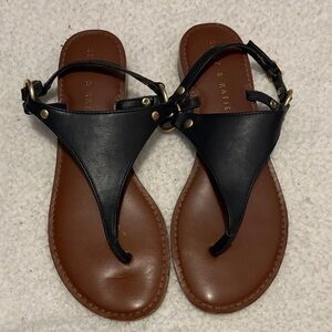 Kelly & Katie Black and Brown Sandals